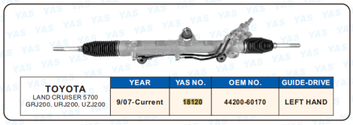18120  Hydraulic Steering Rack /Steering Gear TOYOTA LAND CRUISER 5700 GRJ200,URJ200,UZJ200