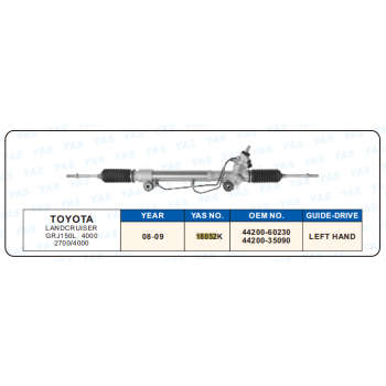 18052K  Hydraulic Steering Rack /Steering Gear TOYOTA LANDCRUISER GRJ150L 4000 2700/4000