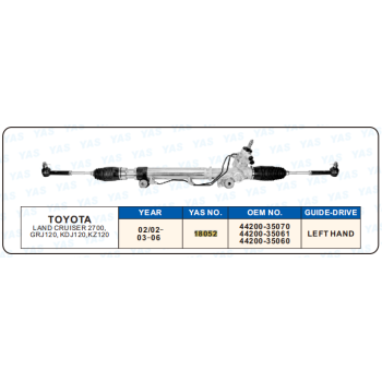 18052  Hydraulic Steering Rack /Steering Gear TOYOTA LAND CRUISER 2700,GRJ120,KDJ120,KZ120