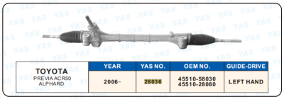 28036 Hydraulic Steering Rack /Steering Gear TOYOTA PREVIA ACR50 ALPHARD