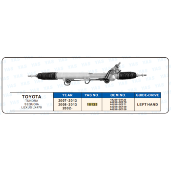 18133 Hydraulic Steering Rack /Steering Gear TOYOTA TUNDRA SEQUOIA LEXUS LX470