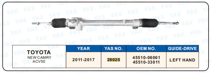 28025 Hydraulic Steering Rack /Steering Gear TOYOTA NEW CAMRY ACV50