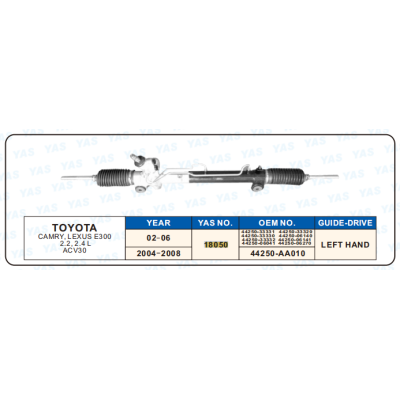 18050  Hydraulic Steering Rack /Steering Gear TOYOTA CAMRY,LEXUS E300 2.2,2.4L ACV30