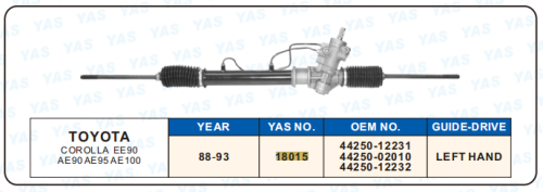 18015 Hydraulic Steering Rack /Steering Gear TOYOTA COROLLA EE90 AE90