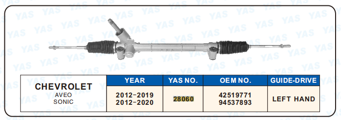 28060 Hydraulic Steering Gear/ steering rack for CHEVROLET  AVEO (1.7)