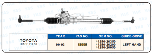 12005 Hydraulic Steering Gear/ steering rack for  TOYOTA HIACE YH 50 44250-26350/44250-26200/44250-26050