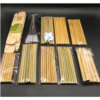 Organic reusable bamboo drinking straws bulk