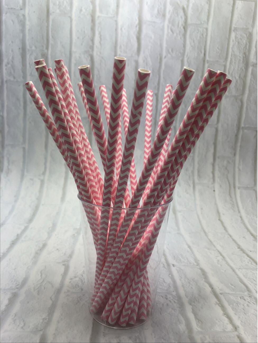 8mm pink wave Paper Straw