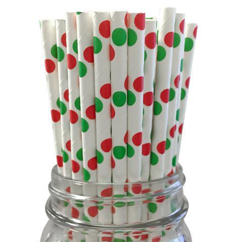 6mm Degradable Christmas Paper Straw