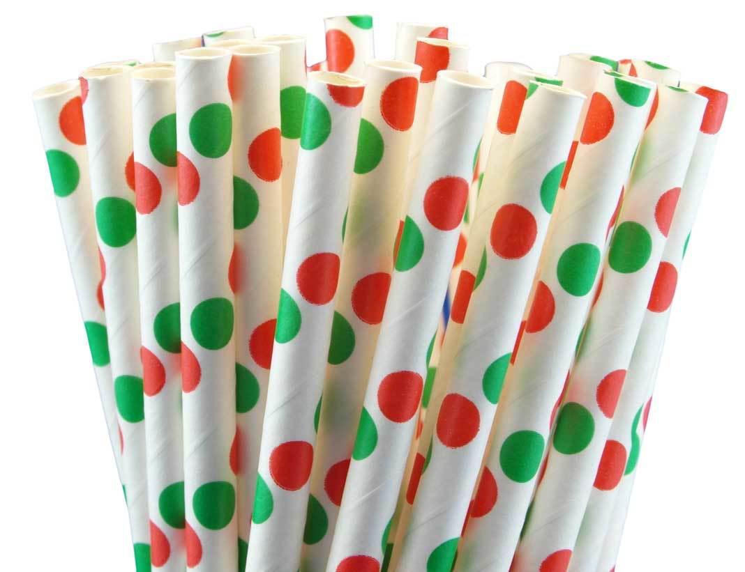 6mm Degradable Christmas Paper Straw