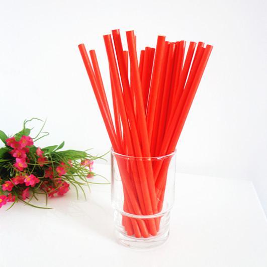 6mm Degradable red Paper Straw