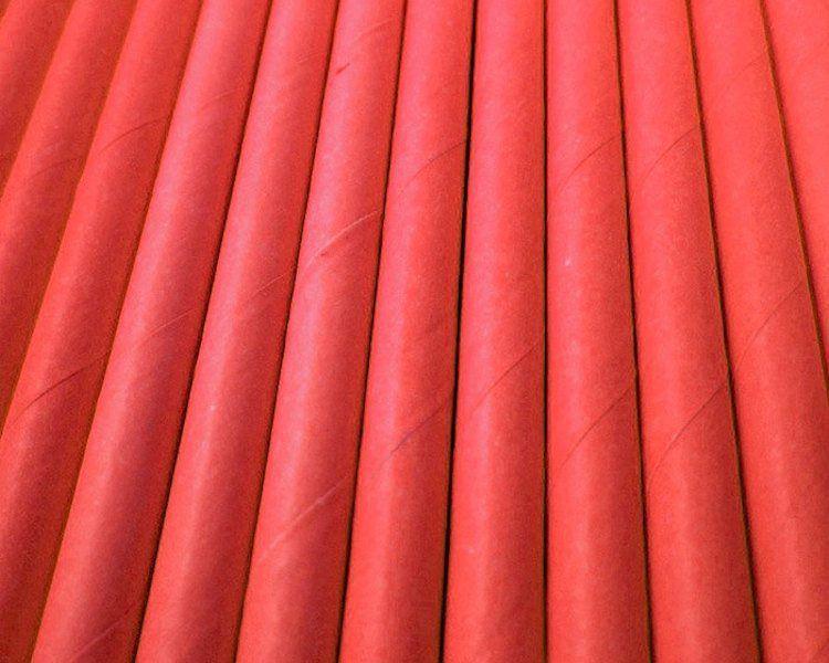 6mm Degradable red Paper Straw