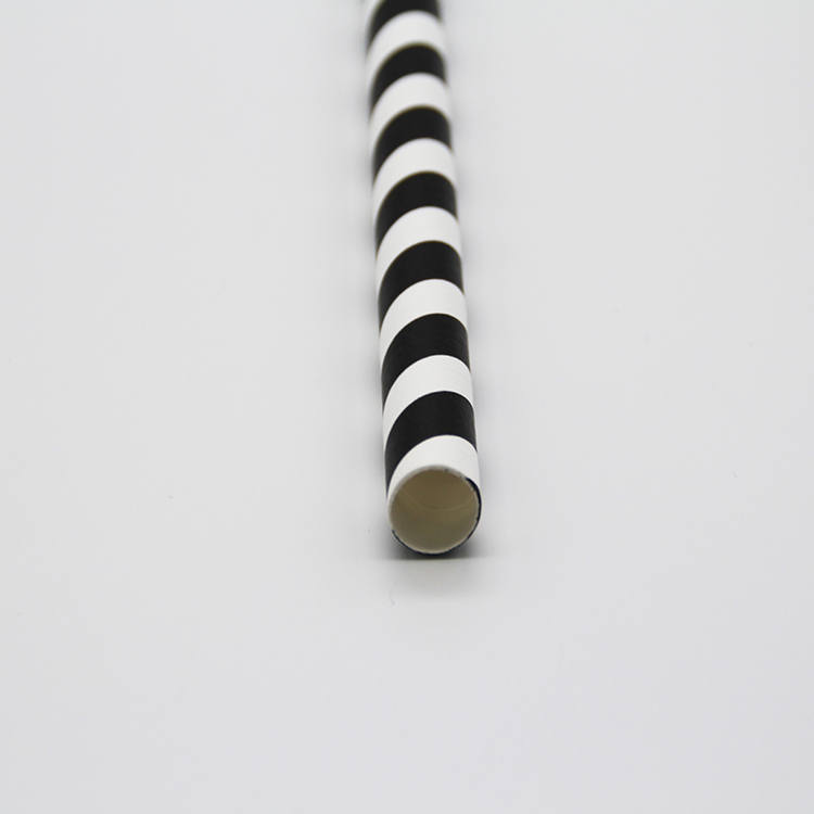 8mm green stripes Paper Straw