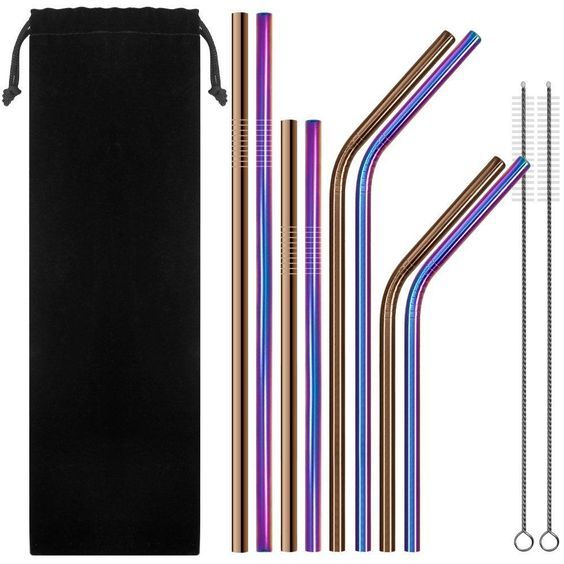 The package of 6mm tainless steel drinking straws