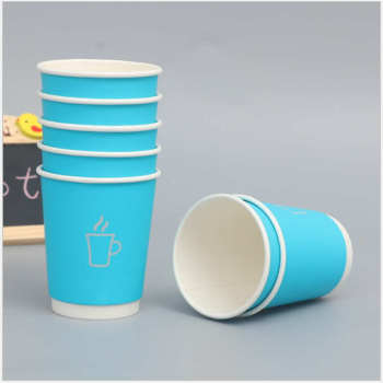 Hot sale high quality coffee house OEM 57oz Food grade Kraft blue paper cup Wholesale