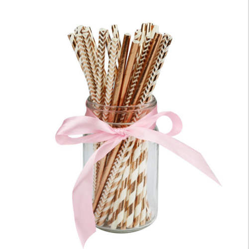 6mm hot stamping straw disposable environmental paper straw