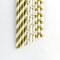 Hot stamping Striped  Paper Straws for Wedding Birthday Party