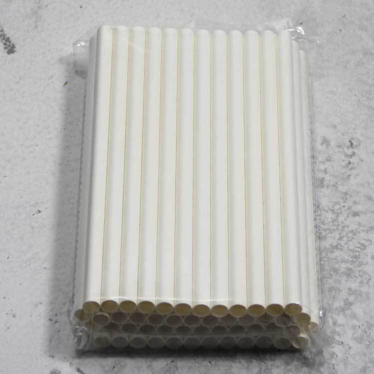 10mm white paper straw