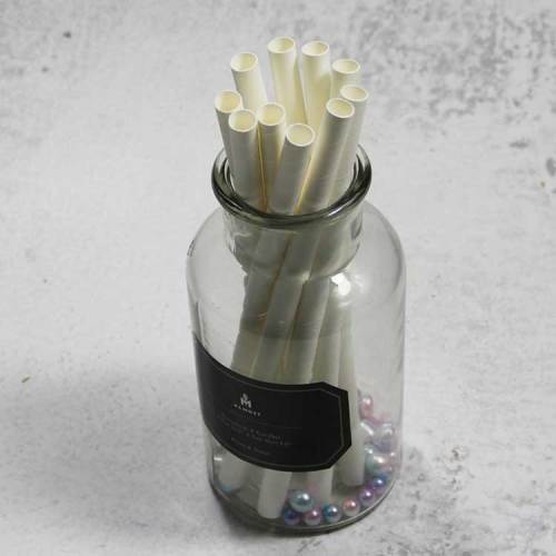 10mm FDAの注文の生物分解性の分解可能なペーパー飲料のストローの白いペーパーストロー
