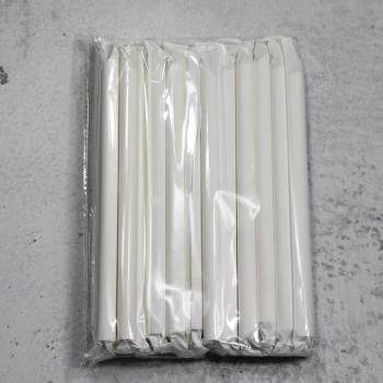 10mm FDA Custom  Biodegradable degradable Paper Drinking Straw white Paper Straw
