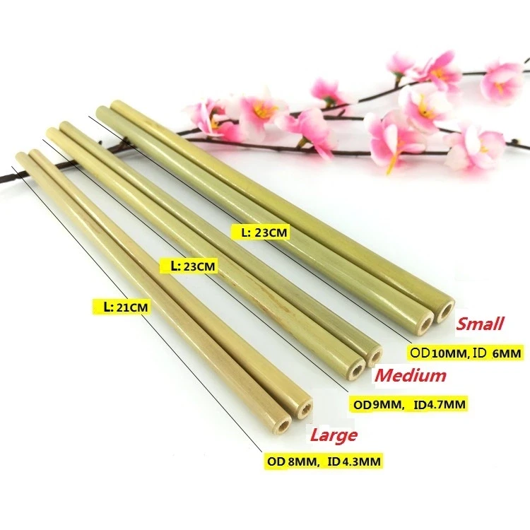 6mm Reusable Drinking Straws Bamboo Straws