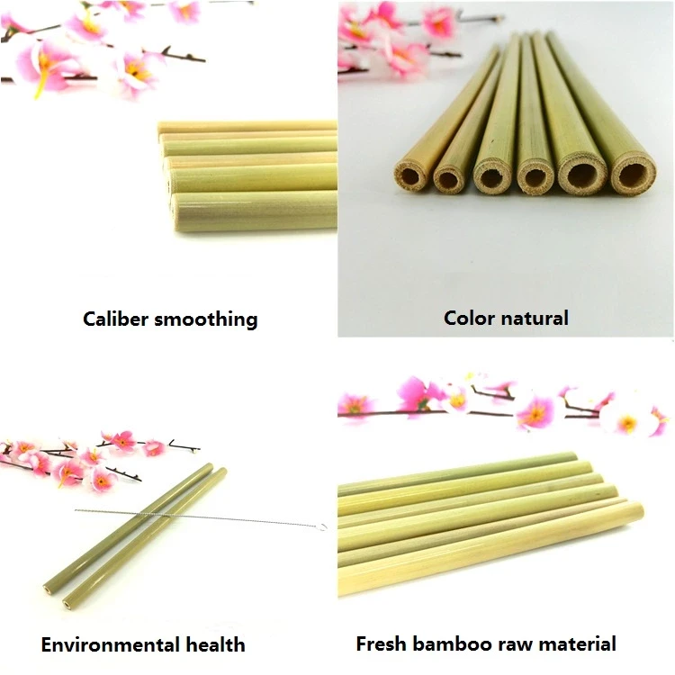 6mm Reusable Drinking Straws Bamboo Straws