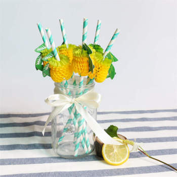 Pineapple Decorations Cocktail Drinking Straws for Party Holiday