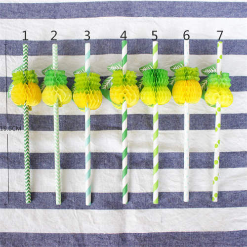 Pineapple Decorations Cocktail Drinking Straws for Party Holiday