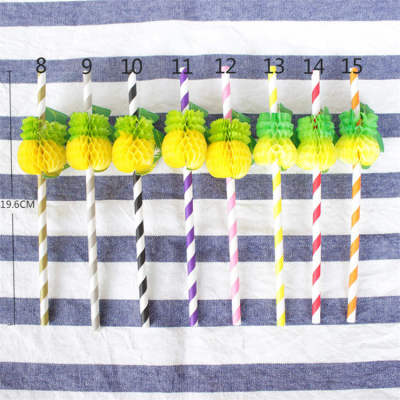 Pineapple Decorations Cocktail Drinking Straws for Party Holiday
