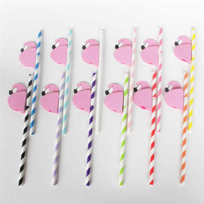Flamingo pipette honeycomb decoration party ins paper drink straw