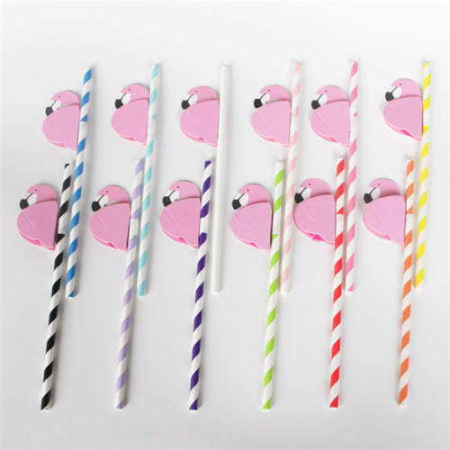 Flamingo pipette honeycomb decoration party ins paper drink straw
