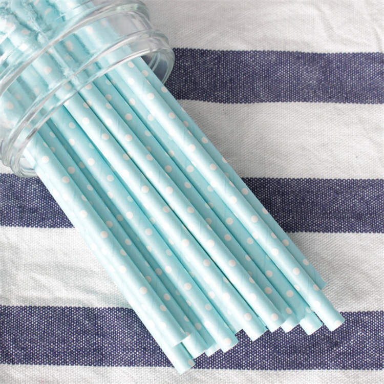 8mm pink wave Paper Straw