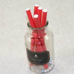 卸売12mmバブルティー飲料ラップ紙ストローカスタム赤安い生分解性紙ストロー