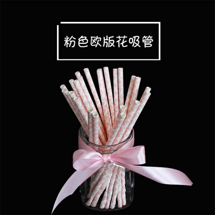 Wholesale Individually Wrap Cocktail Eco Friendly Striped Recycled Hot Drinking Paper Straw