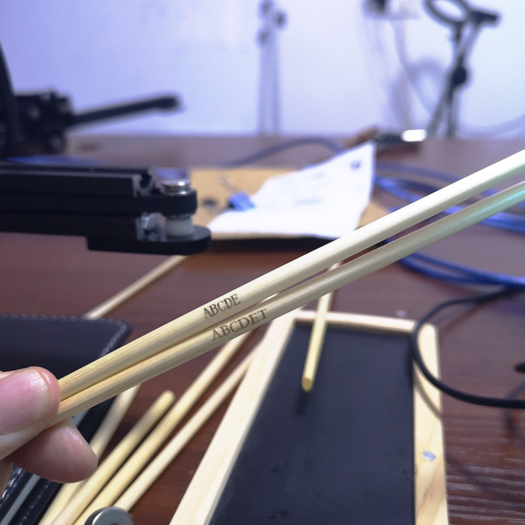 Laser engraving wheat straw