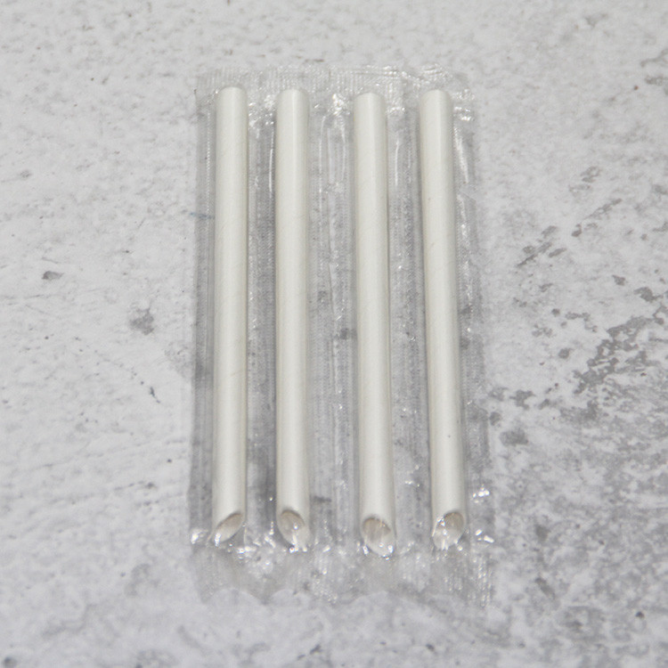 pointed  Cocktail White Paper Straws