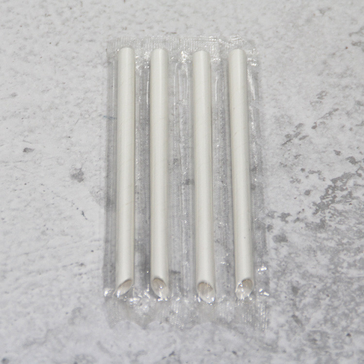 pointed Cocktail White Paper Straws
