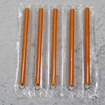 Wholesales Ecofriendly Orange Paper Straws Biodegradable Cocktail Drinking  Pointed Paper Straws