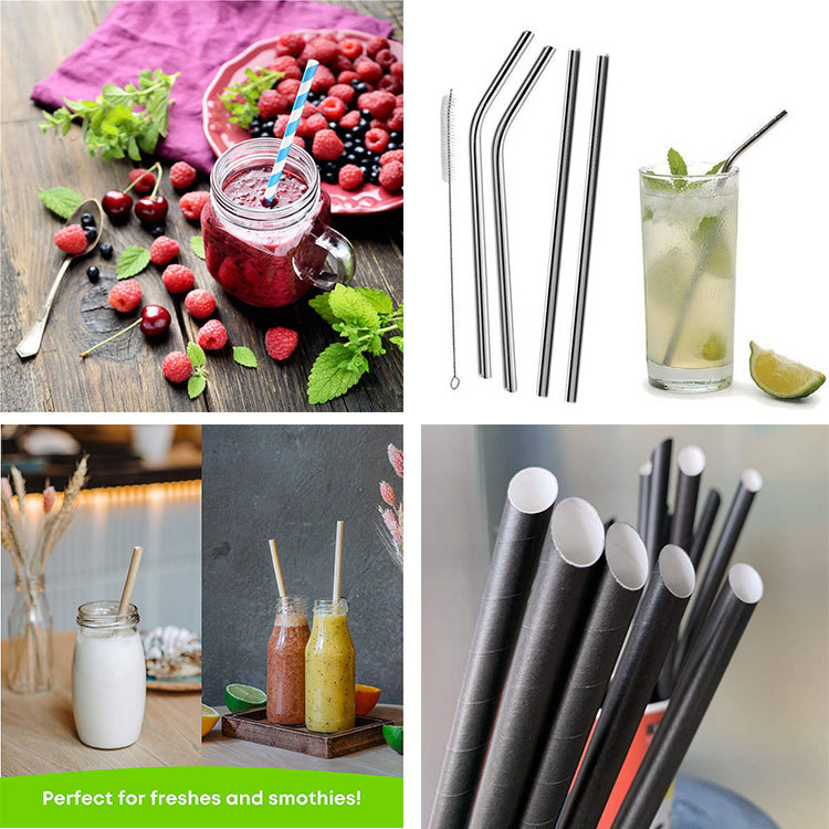 Comparison of various straws