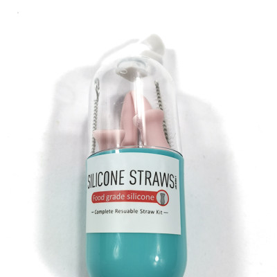 Food Grade Silicone Rubber Straw Reusable Silicone Foldable Straws