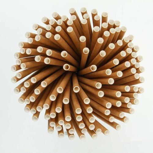 6mm Biodegradable Eco Friendly Brown Natural Kraft Paper Straw
