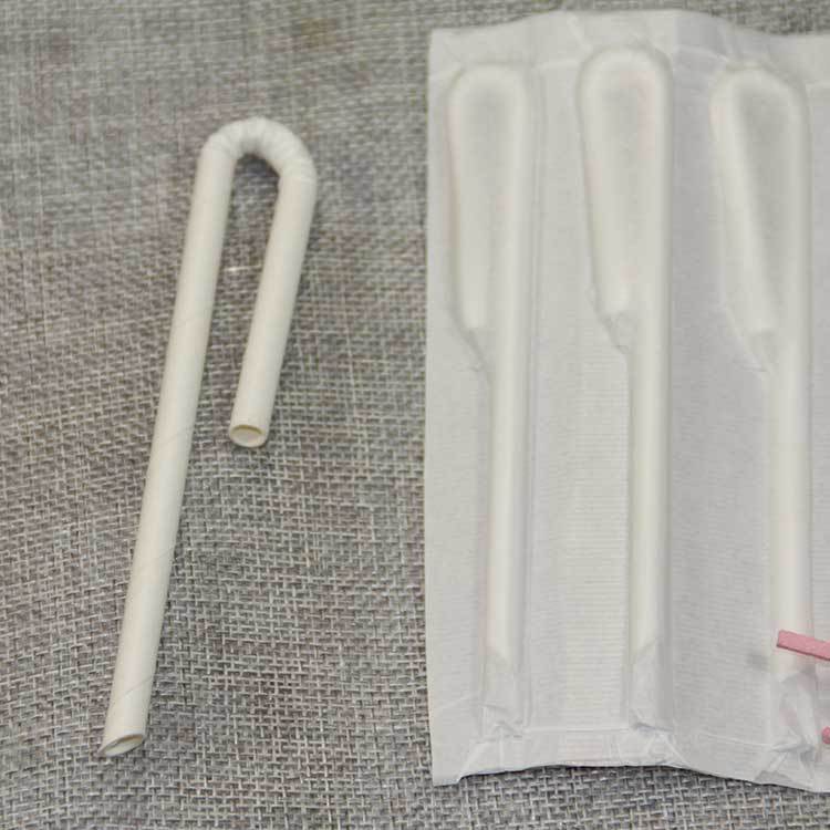 Cocktail White Paper Straws