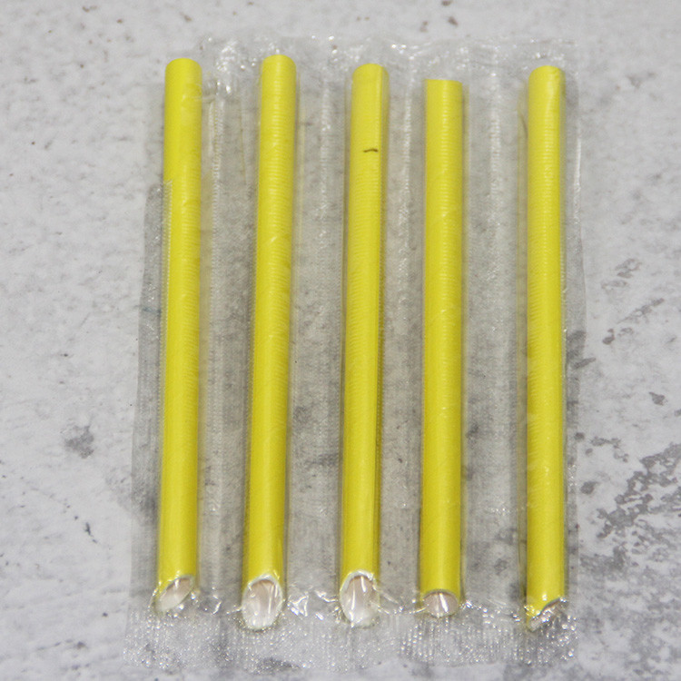 5.5'' Cocktail Yellow Paper Straws