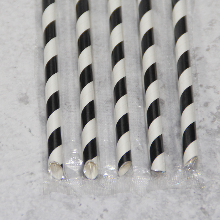 black paper straws