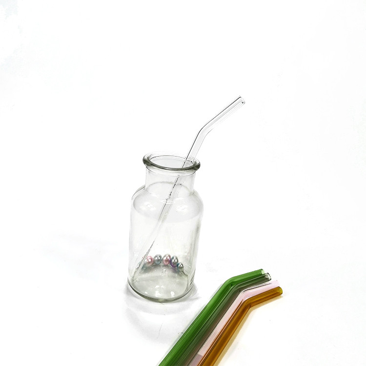 white glass straw