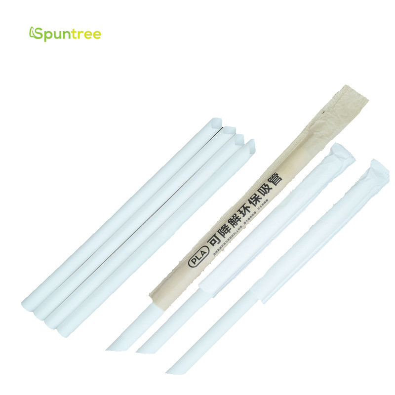 Degradable straw-PLA straw
