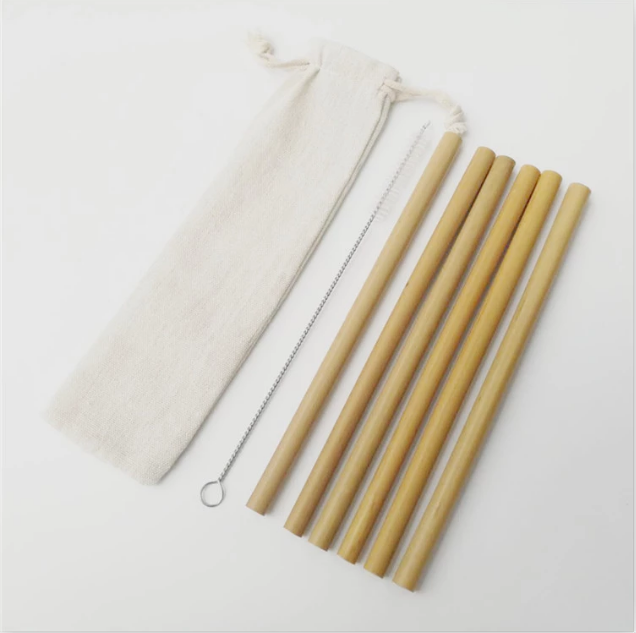 The package of 6mm Reusable Drinking Straws Bamboo Straws