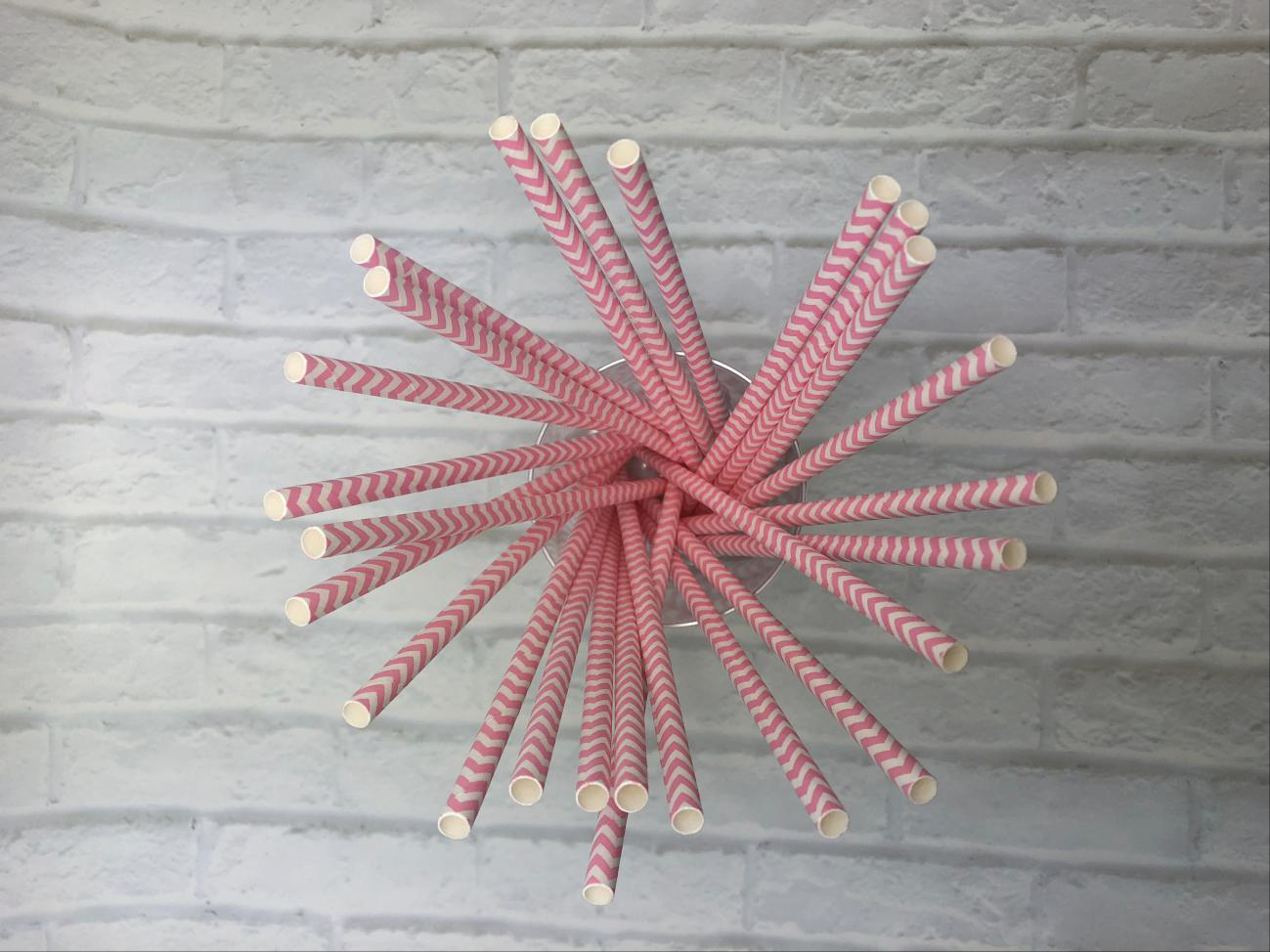 8mm pink wave Paper Straw