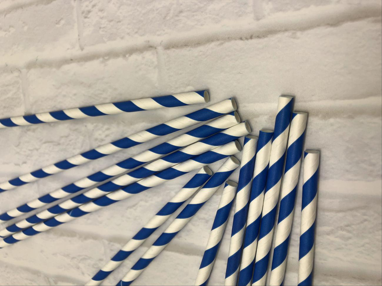 6mm Blue stripe Paper Straw