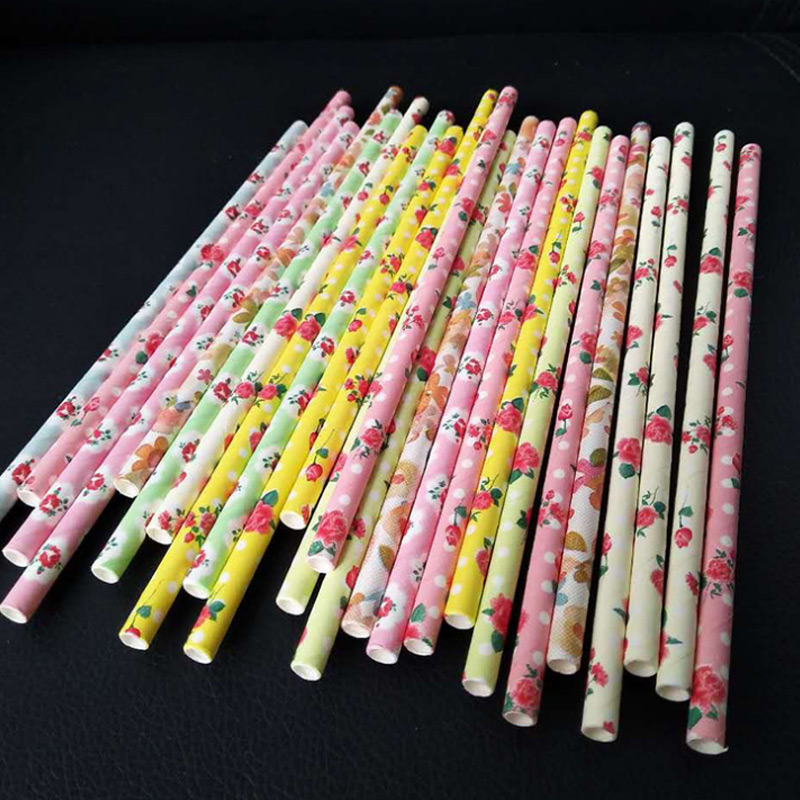 6mm Flower Paper Straw